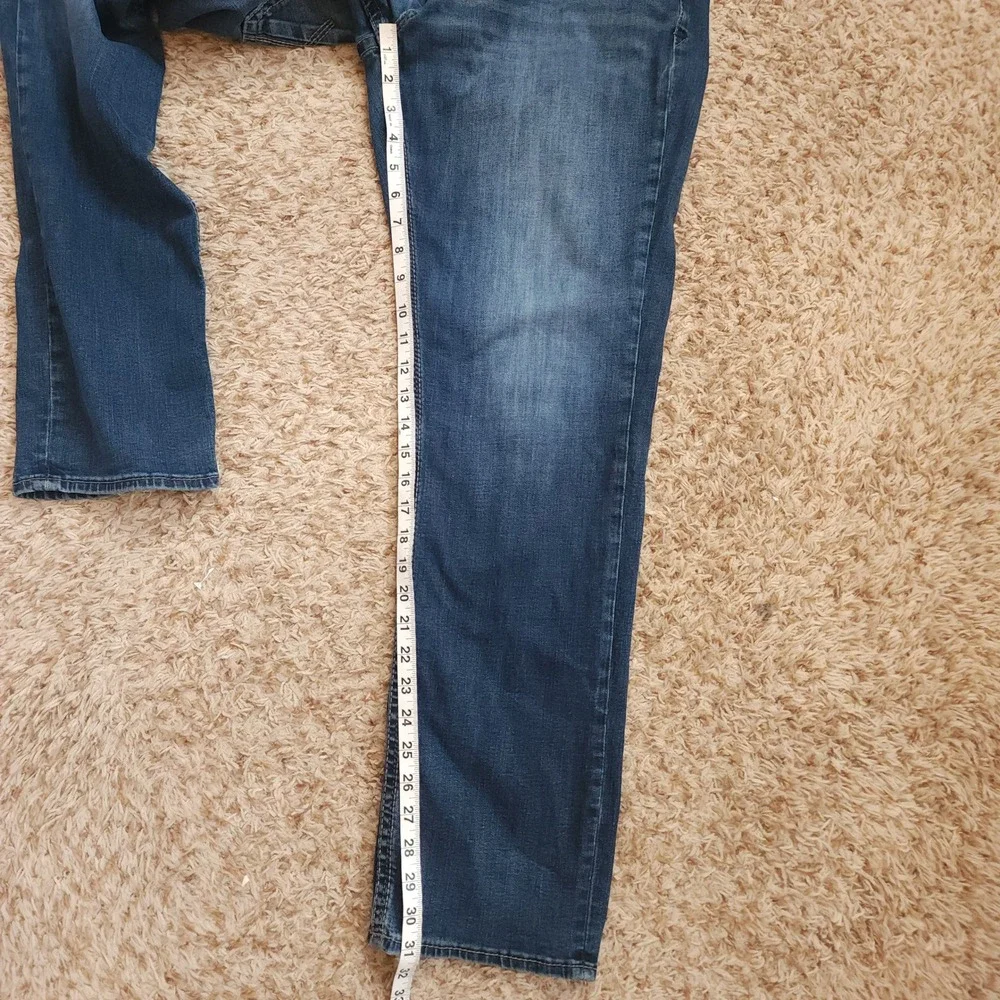 BKE Nolan Jeans Men 36x32 Blue Medium Wash Straight Leg Stretch Coolmax Denim